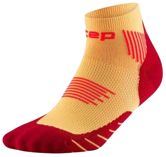 Носки мужские CEP C095M Core Run Low Cut 5.0 Marigold/Burgundy - Фото 1 большая