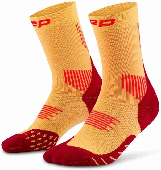Носки мужские CEP C105M Core Run Mid Cut 5.0 Marigold/Burgundy - Фото 3 большая