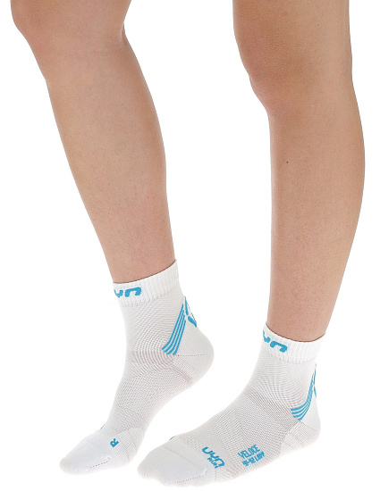 Носки женские UYN Run Veloce White/Turquoise - Фото 3 большая