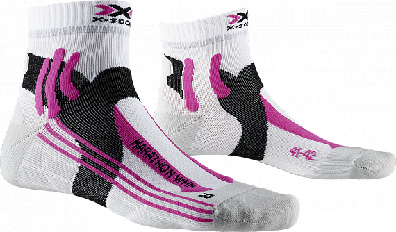 Носки женские X-Socks Marathon Arctic White/Pearl Grey - Фото 1 большая