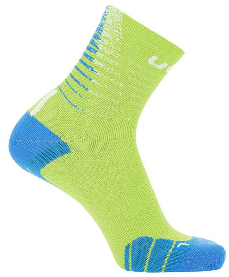 Носки мужские UYN Run Fit Lime/Blue - Фото 3 большая