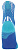Носки мужские UYN Run Fit Blue/Turquoise - Фото 2 малая