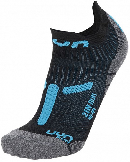 Носки мужские UYN Run 2In Black/Turquoise - Фото 1 большая