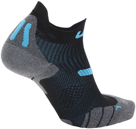 Носки мужские UYN Run 2In Black/Turquoise - Фото 2 большая