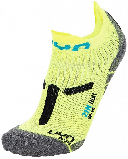Носки мужские UYN Run 2In Yellow Fluo/Black - Фото 1 большая