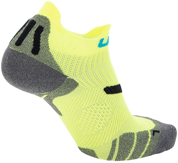 Носки мужские UYN Run 2In Yellow Fluo/Black - Фото 2 большая