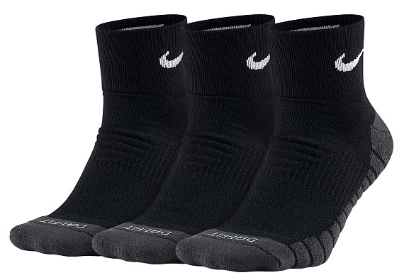 Носки Nike Every Max Cush Ankle 3Pr Black/Anthracite/White - Фото 1 большая