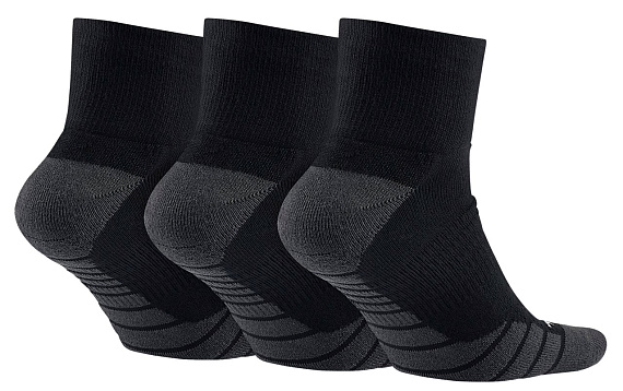 Носки Nike Every Max Cush Ankle 3Pr Black/Anthracite/White - Фото 2 большая