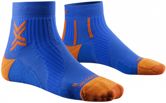 Носки X-Socks Run Perform Ankle Twyce Blue/Orange - Фото 1 большая