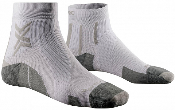 Носки X-Socks Run Perform Ankle Arctic White/Pearl Grey - Фото 1 большая