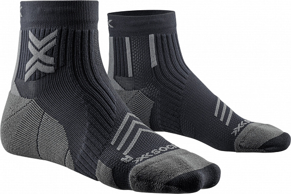 Носки X-Socks Run Expert Ankle Black/Charcoal - Фото 1 большая