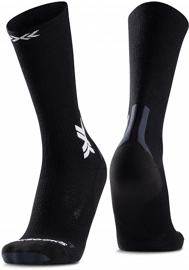Носки X-Socks Run Discover Merino Crew X Black/Light Grey - Фото 1 большая
