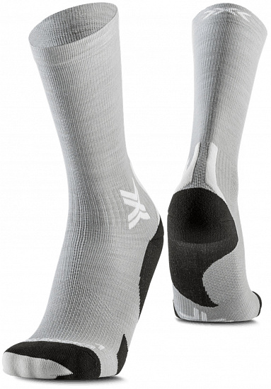 Носки X-Socks Run Discover Merino Crew Seal Grey/Light Sand - Фото 1 большая