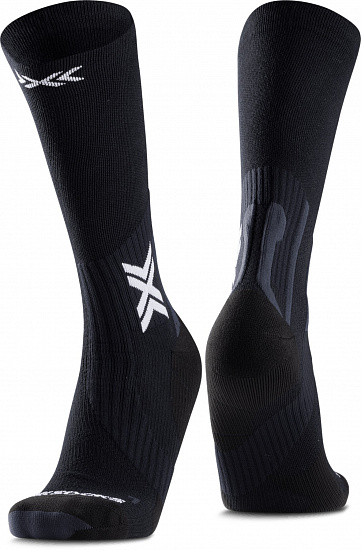 Носки X-Socks Run Perform Warm Crew X Black/Light Grey - Фото 1 большая