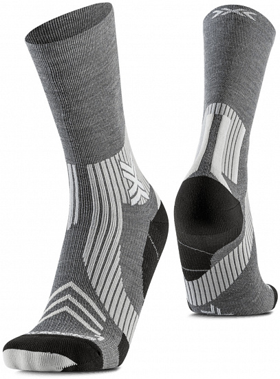 Носки X-Socks Run Expert Silk Merino Crew Seal Grey/Light Sand - Фото 1 большая
