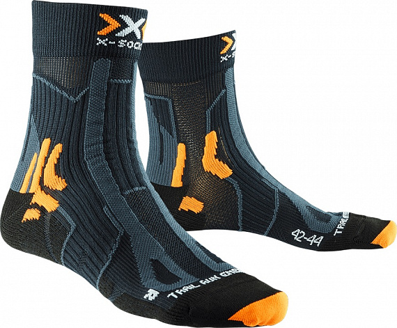 Носки X-Socks Trail Run Energy Black/Anthracite - Фото 1 большая