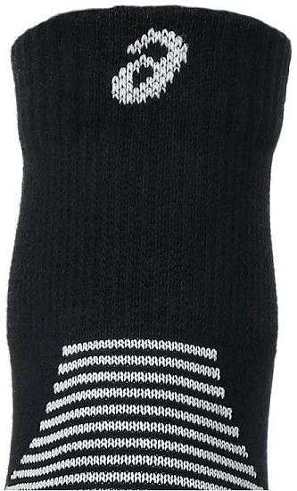 Носки ASICS 2Ppk Cushion Run Quarter Performance Black/Performance Black - Фото 3 большая