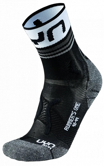 Носки женские UYN Runner'S One Short Black/White - Фото 1 большая