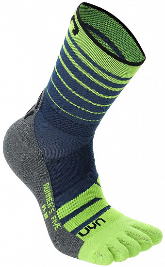 Носки мужские UYN Runner'S Five Blue/Yellow Fluo - Фото 1 большая