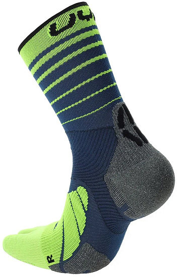 Носки мужские UYN Runner'S Five Blue/Yellow Fluo - Фото 2 большая