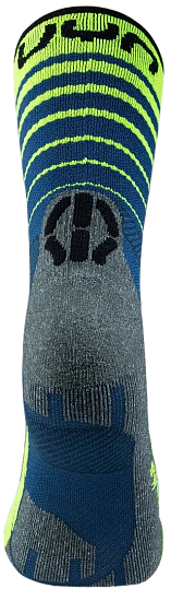Носки мужские UYN Runner'S Five Blue/Yellow Fluo - Фото 4 большая