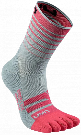 Носки женские UYN Runner'S Five Light Grey/Pink - Фото 1 большая