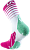 Носки женские UYN Runner'S Five White/Fuchsia/Green - Фото 2 малая