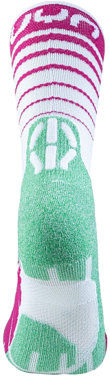 Носки женские UYN Runner'S Five White/Fuchsia/Green - Фото 3 большая