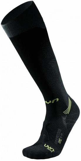 Носки мужские UYN Run Compression One Black/Grey/Lime - Фото 1 большая