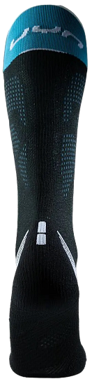 Носки женские UYN Run Compression One Black/Turquoise - Фото 3 большая