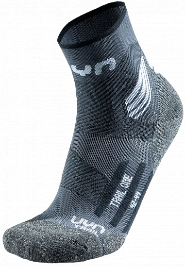 Носки мужские UYN Run Trail One Grey/White - Фото 1 большая
