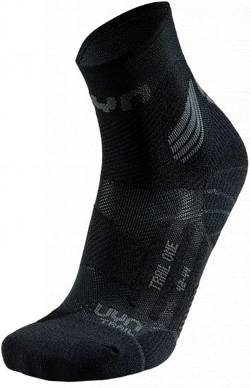 Носки женские UYN Run Trail One Black/Grey - Фото 1 большая