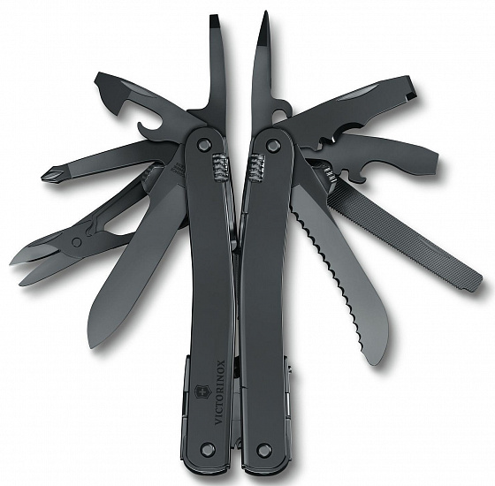 Мультитул Victorinox SwissTool Spirit MXBS, 105 мм, 24 функции (нейлоновый чехол) чёрный - Фото 1 большая