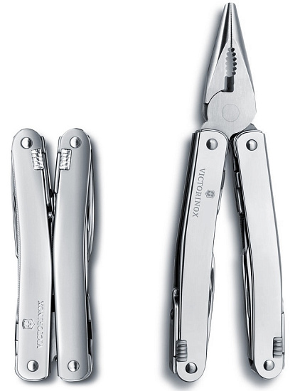 Мультитул Victorinox SwissTool Spirit X Plus Ratchet, 105 мм, 36 функций (кожаный чехол) - Фото 8 большая