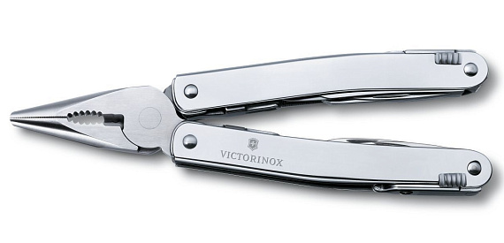 Мультитул Victorinox SwissTool Spirit X Plus, 105 мм, 35 функций (кожаный чехол) - Фото 5 большая
