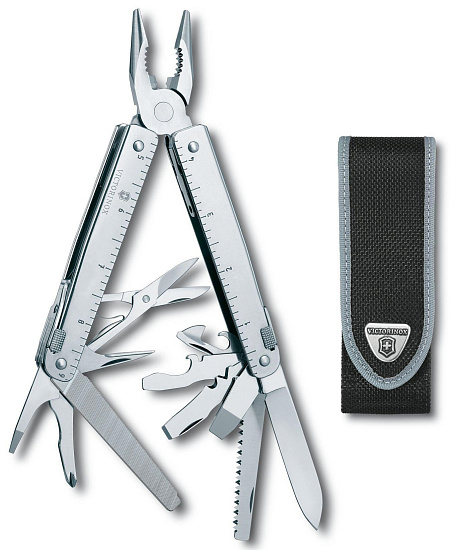 Мультитул Victorinox SwissTool X, 115 мм, 28 функций (нейлоновый чехол) - Фото 2 большая