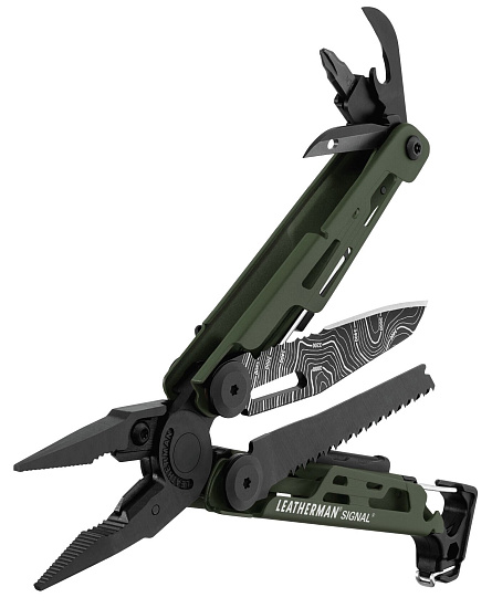 Мультитул Leatherman Signal Green Topo с чехлом Limited - Фото 3 большая