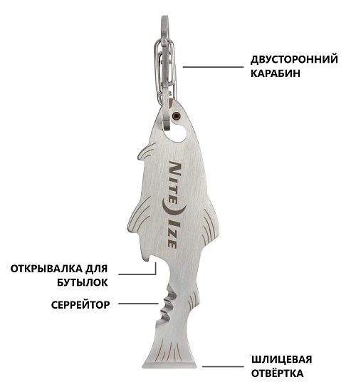 Карманный инструмент Nite Ize FishKey - Фото 2 большая