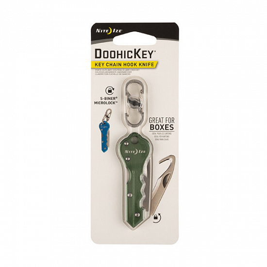 Карманный инструмент Nite Ize DoohicKey Knife Hook Green