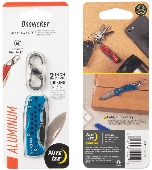 Карманный инструмент Nite Ize DoohicKey Knife Blue - Фото 1 большая