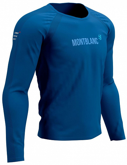 Футболка мужская Compressport Training - Mont Blanc 2021 Синий - Фото 1 большая