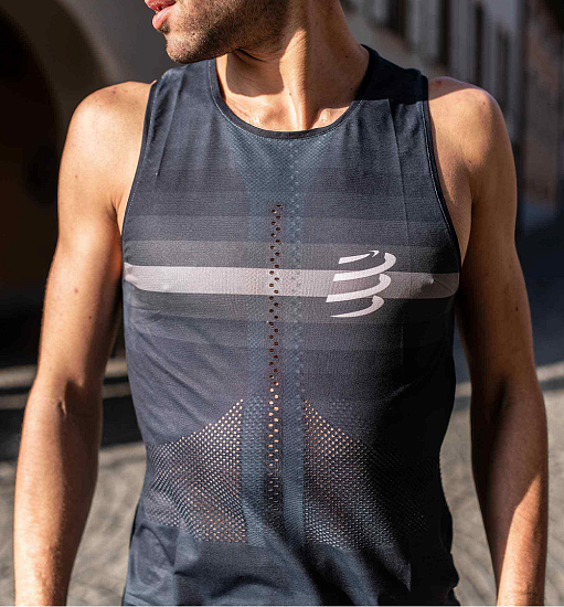Майка мужская Compressport Pro Racing Singlet Черный - Фото 3 большая