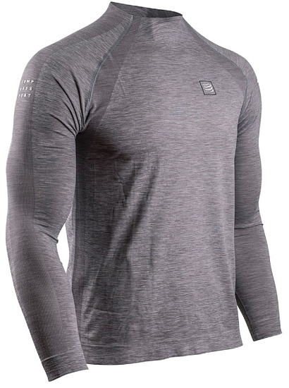 Футболка мужская Compressport LS Серый - Фото 2 большая
