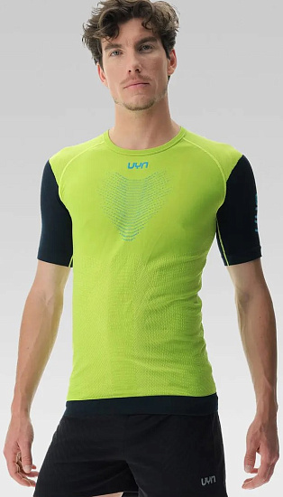 Футболка мужская UYN Running Pb42 Ow Sulphur Spring/Black - Фото 4 большая