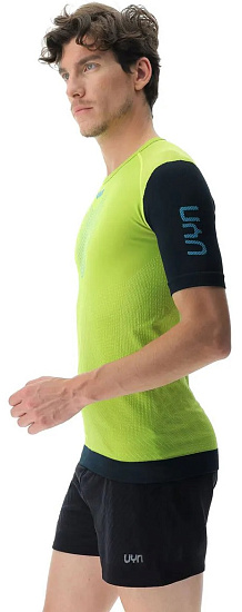 Футболка мужская UYN Running Pb42 Ow Sulphur Spring/Black - Фото 7 большая