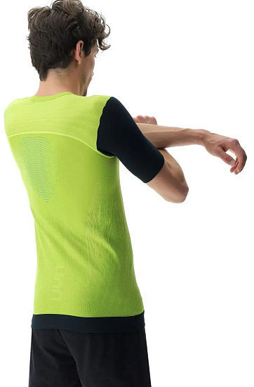 Футболка мужская UYN Running Pb42 Ow Sulphur Spring/Black - Фото 8 большая