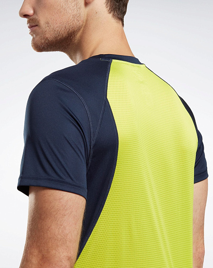 Футболка мужская Reebok Running Ss Speedwick Tee Темно-Синий - Фото 4 большая