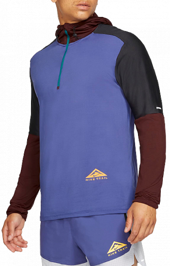 Футболка мужская Nike Dri-FIT Trail Element Dark Purple Dust/Bronze Eclipse/Black/University Gold - Фото 1 большая