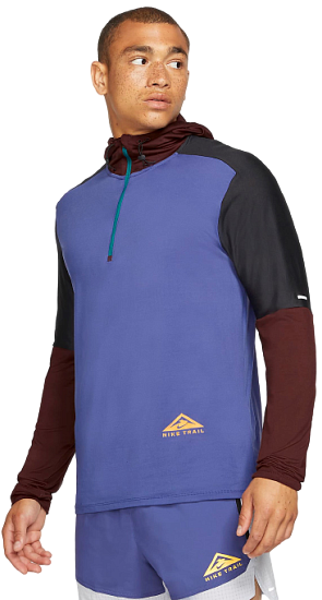 Футболка мужская Nike Dri-FIT Trail Element Dark Purple Dust/Bronze Eclipse/Black/University Gold - Фото 3 большая