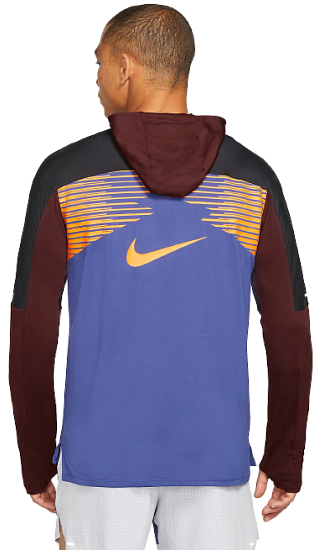 Футболка мужская Nike Dri-FIT Trail Element Dark Purple Dust/Bronze Eclipse/Black/University Gold - Фото 4 большая